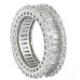 Ladies 4.50 ct Round and Baguette Diamond 18K Eternity Anniversary Wedding Band