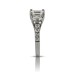 2.35 ct. TW Emerald Cut Diamond Three Stone Accented Engagement Ring in 18K Gold