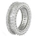 Ladies 4.50 ct. TW Round and Baguette Diamond Eternity Band  in Platinum