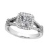 1.98 ct Cushion Cut Diamond Engagement Ring in Platinum Split Shank Mounting