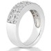 1.50 ct. TW Triple Row Round Cut Diamond Anniversary Wedding Band in 18 Kt Gold