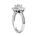 Bridal 2.21 ct. TW Princess Diamond Halo Engagement Ring in 18 Kt White Gold