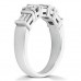 Ladies 1.25 CT Round and Baguette Cut Diamond Wedding Band Ring  in Platinum