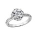 Ladies' 1.68 Ct Tw Round Cut Diamond Halo Engagement  Ring in Platinum