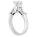 Ladies 1.91 ct. Round and Baguette Cut Diamond Engagement Ring in 18 kt Gold