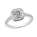 2.20 ct. TW Framed Princess Cut Diamond Engagement Ring in 18 Kt White Gold