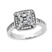 1.54 ct Asscher Cut Diamond Engagement Ring in 18 Kt White Gold