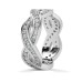 1.25 Ct. Round Diamond Crossing Ribbons Eternity Wedding Band Ring in Platinum