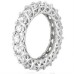 Ladies 4.00 ct. Round Diamond Eternity Band in Unique 14 kt White Gold Mounting