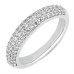 Ladies 1.10 ct. Round Diamond Wedding Band  in Platinum Pave Set