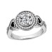 1.73 ct. TW Round Diamond Engagement Ring in Heart-shaped Mounting in Platinum