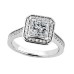 Bridal 2.21 ct. TW Princess Diamond Halo Engagement Ring in Platinum