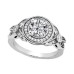 2.58 ct. TW Round Diamond Engagement Ring Halo Design in 18K White Gold