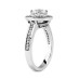 Lady's 1.85 ct. Round Cut Diamond Accented Engagement Ring in 18 Kt White Gold