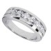 Men's 0.75 ct. Round Diamond Wedding Band in Platinum Channel Set