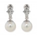 3 Piece Natural Pearl and Diamond Accent Set in 14k White Gold
