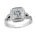 2.25 ct. TW Princess Cut Diamond Engagement Ring with Twisted Shank in 18 Kt