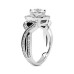 1.73 ct. TW Round Diamond Engagement Ring in Heart-shaped White gold Mounting