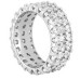 Ladies 5.50 ct TW Round Diamond Triple Row Eternity Band in 18 kt White Gold