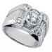 Men's 1.70 ct. Round Cut Diamond Five Stone Pinky Ring in 14 kt Bezel Set