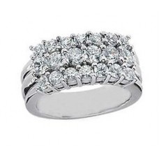 Ladies 1.75 ct. Round Diamond Anniversary Ring in 14 kt. White Gold