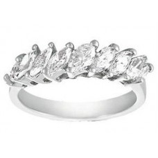 Ladies 1.50 CT Marquise Diamond Wedding Ring in 18 kt White Gold Mounting