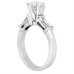 Ladies 1.91 ct. Round and Baguette Cut Diamond Engagement Ring in Platinum