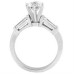 Ladies 1.91 ct. Round and Baguette Cut Diamond Engagement Ring in 18 kt Gold