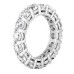 Ladies 4.50 ct. Round Cut Diamond Eternity Wedding Band in 14 kt. White Gold