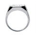 Men's 1.50 ct. Triple Row Round Cut Diamond Ring in 14 kt. White Gold