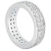 Ladies 3.00 ct TW Round Diamond Double Row Eternity Band in 18kt White Gold