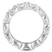 Ladies 5.00 ct Round Diamond Eternity Wedding Band in White Gold Prong Settings