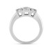 Diamond Club 0.37 ct. Wedding Band with Round Diamonds in Three Stone Mounting