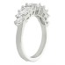 1.50 ct. TW Seven Stone Marquise Diamond Diagonal Set Wedding Band in 18 Kt