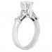 Ladies 1.91 ct. Round and Baguette Cut Diamond Engagement Ring in 14 kt. Gold