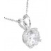 Ladies 1.10 ct. Round Diamond Solitaire Pendant with 16" Chain 14 kt. White Gold