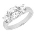 Ladies 2.65 ct. Round Diamond Three Stone Engagement Ring in 18 kt White Gold