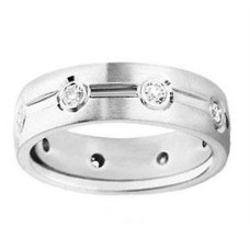 Men's 0.70 ct Round Cut Diamond Wedding Band in Platinum