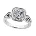 1.54 ct. TW Cushion Diamond Halo Engagement Ring in Platinum
