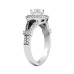 1.98 ct Cushion Cut Diamond Engagement Ring in Platinum Split Shank Mounting