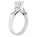 Ladies 1.91 ct. Round and Baguette Cut Diamond Engagement Ring in 18 kt Gold