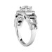 White Gold 2.07 ct. TW Princess Diamond Accented Engagement Ring 18 Kt