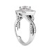 2.25 ct. TW Princess Cut Diamond Engagement Ring with Twisted Shank in Platinum