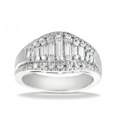 Diamond Club 1.25 ct. Anniversary Wedding Band with Round and Baguette Stones