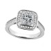 2.35 ct. TW Princess Diamond Engagement Ring in Platinum Halo Mounting