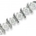 Ladies 5.00 ct Round Cut Diamond S-Type Tennis Bracelet in 14 kt White Gold