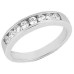 Ladies 1.00 ct Round Diamond Eight Stone Band in 18 kt White Gold