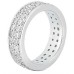 Ladies 3.00 ct TW Round Diamond Double Row Eternity Band in 14 kt White Gold