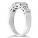Ladies 1.25 CT Round and Baguette Cut Diamond Wedding Band Ring  in Platinum