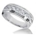 Men's 1.00 ct. TW Princess Cut Diamond Wedding Band in 18kt White Gold